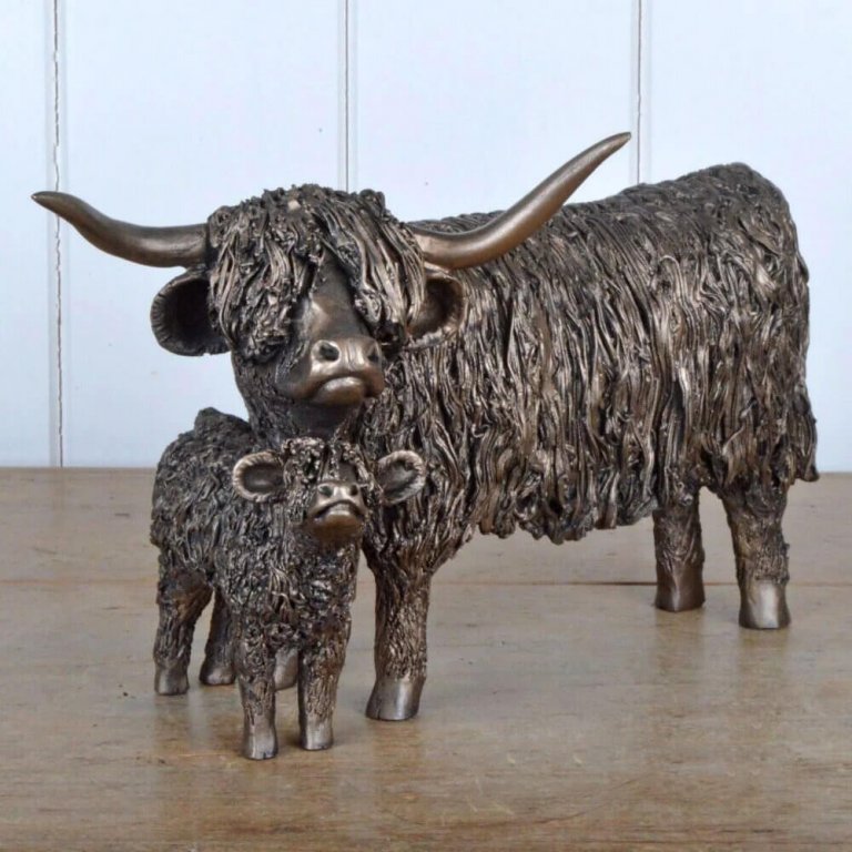 Hot Sale Handicraft Highland Cow Metal Sculpture Seventreesculpture