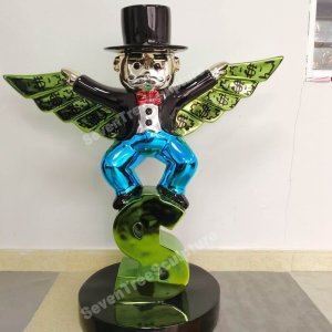 Monopoly money wings sculpture for sale