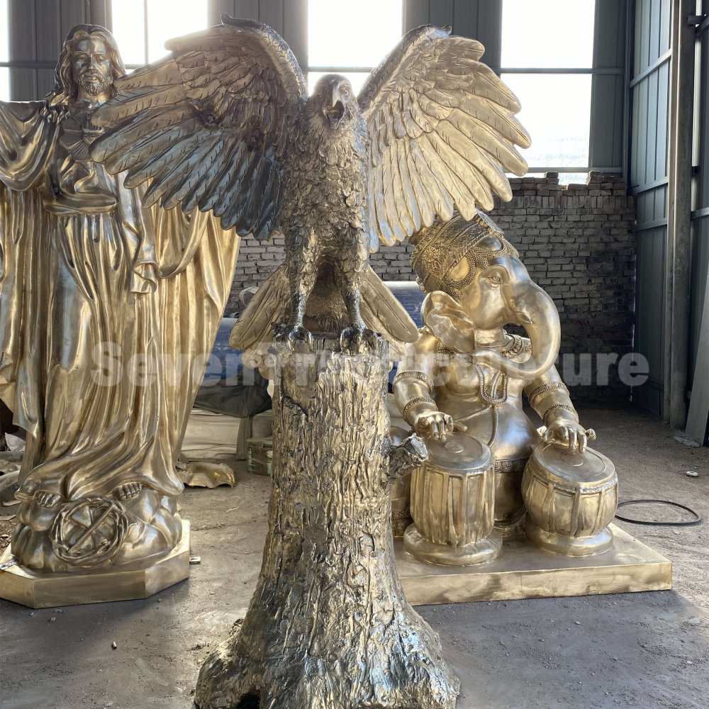 Factory Supply Brass Eagle Statue For Sale