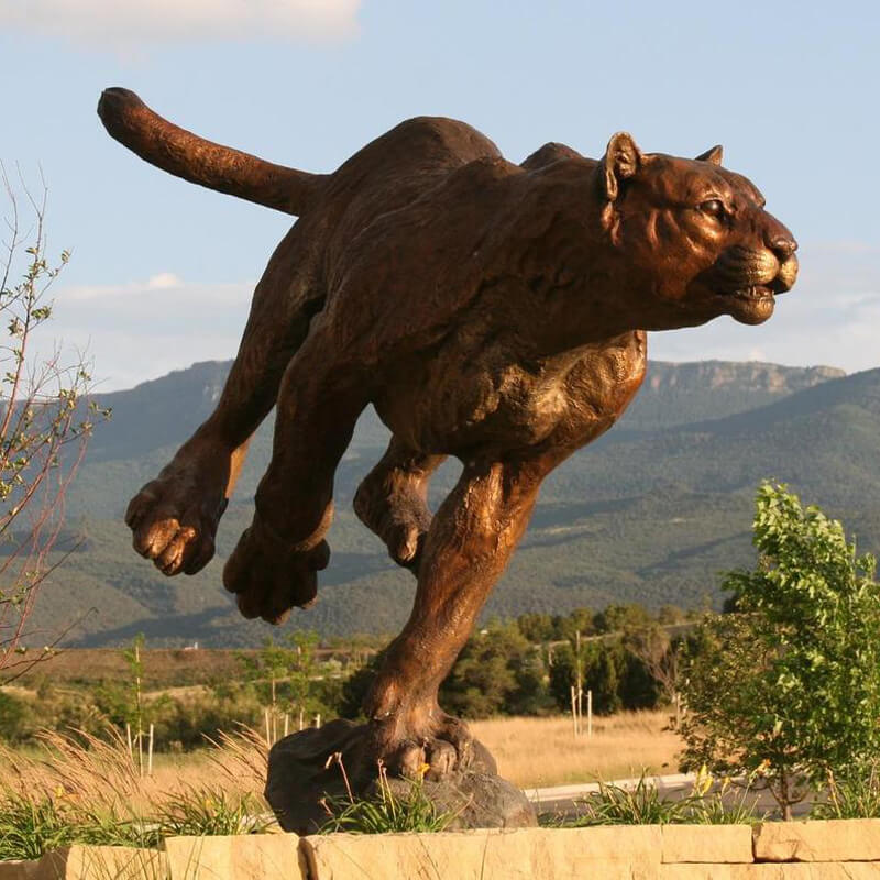 Hot Sale Bronze Life Size Mountain Lion Statue - SevenTreeSculpture