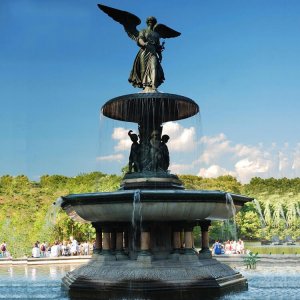 Bronze Water Fountain Sculpture With Lady Angel Statue