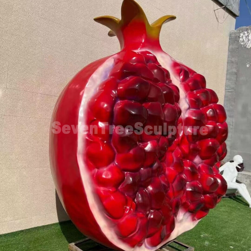 fiberglass-pomegranate-sculpture-seventreesculpture