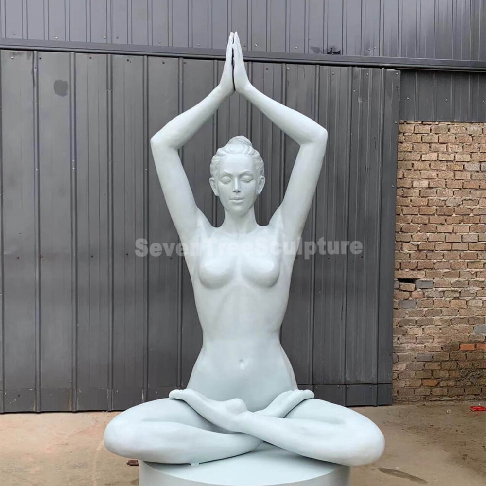 Bronze Life Size Yoga Sculpture for Sale